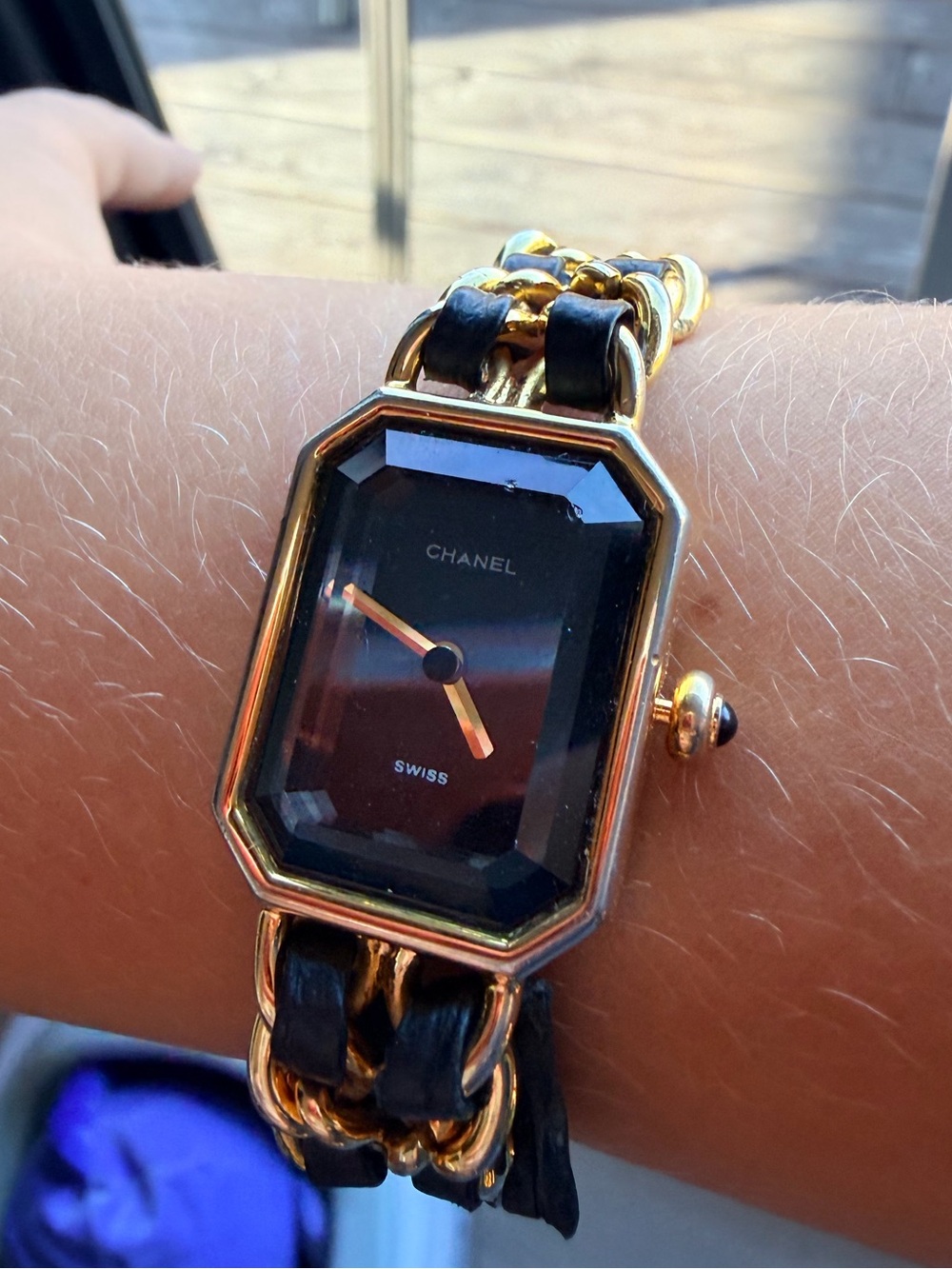 First-Year Première 1987 CHANEL Gold and Black Wristwatch